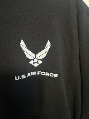 Expert Performance U.S. Air Force Black Pullover Hoodie Sweatshirt Size S